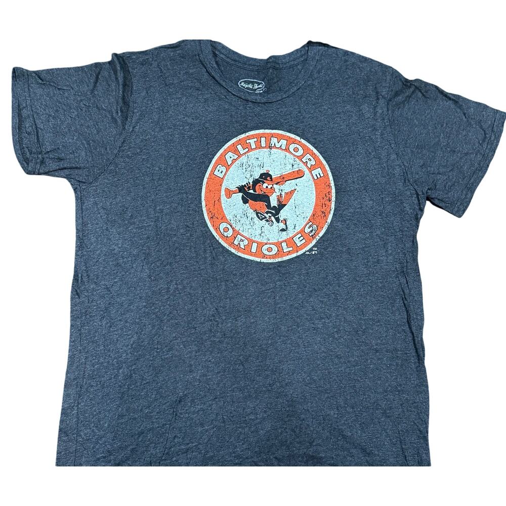 Vintage Tees - Majestic Threads MLB Baltimore Orioles Logo Graphic Tee*SZ 2XL